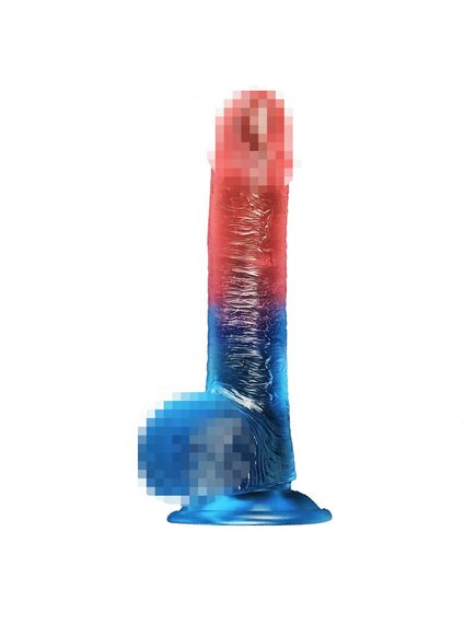 Фаллоимитатор DazzlesStuds 7.5 сине-розовый , изображение 2