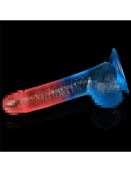 Фаллоимитатор DazzlesStuds 7.5 сине-розовый , изображение 6