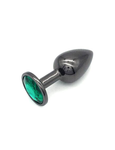 Анальная пробка с зелёным кристаллом, M 