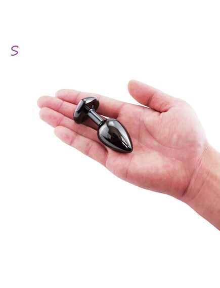 Анальная пробка с фиолетовым кристаллом, сердце, S , изображение 3