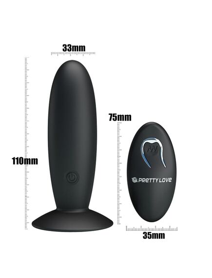 Анальная пробка с вибрацией и пультом Д/У, рабочая длина 10 см , изображение 3