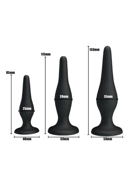 Mini Anal Kit Набор силиконовых анальных пробок для начинающих , изображение 3