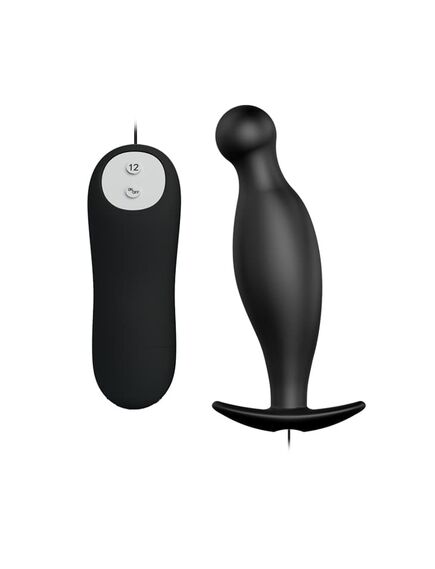 Анальный вибромассажёр с пультом управления 