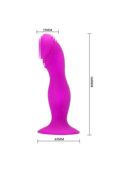 Анальная пробка розовая, рабочая длина 16 см , изображение 4