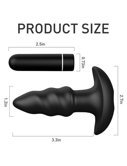 Анальная пробка с перезаряжаемой вибропулей и пультом д\у LOVEARROW-2 RCT , изображение 3