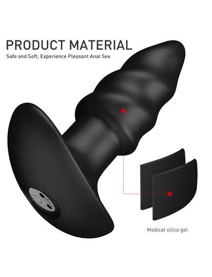 Анальная пробка с перезаряжаемой вибропулей и пультом д\у LOVEARROW-2 RCT , изображение 5
