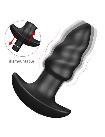 Анальная пробка с перезаряжаемой вибропулей и пультом д\у LOVEARROW-2 RCT 