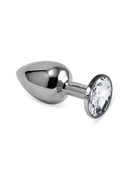 Анальная пробка с прозрачным кристаллом, M 