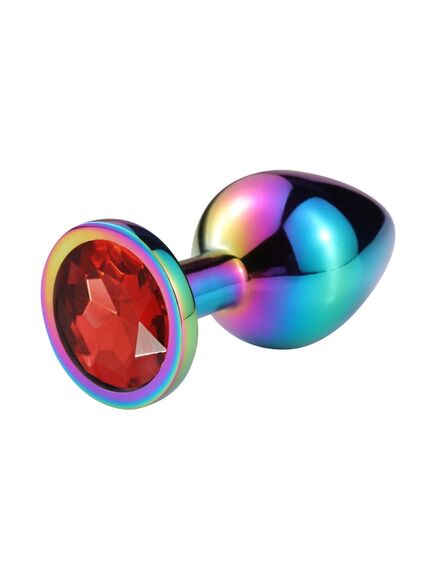 Анальная пробка с красным кристаллом, S 