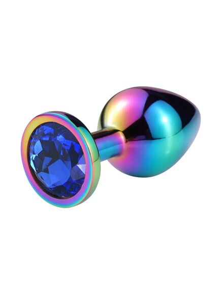 Анальная пробка с синим кристаллом, S 