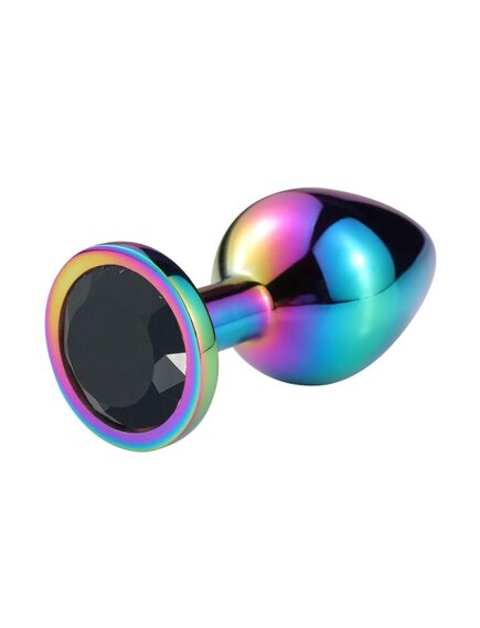 Анальная пробка с черным кристаллом, М 