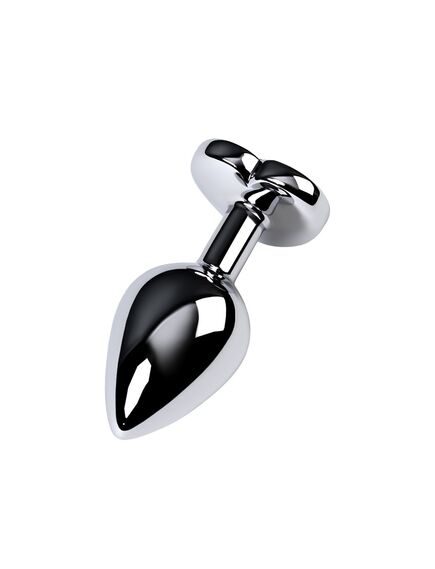 Анальная пробка черная страза, L , изображение 2
