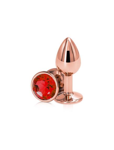 Анальная пробка с красным кристаллом, S 