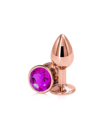 Анальная пробка с фиолетовым кристаллом, S 