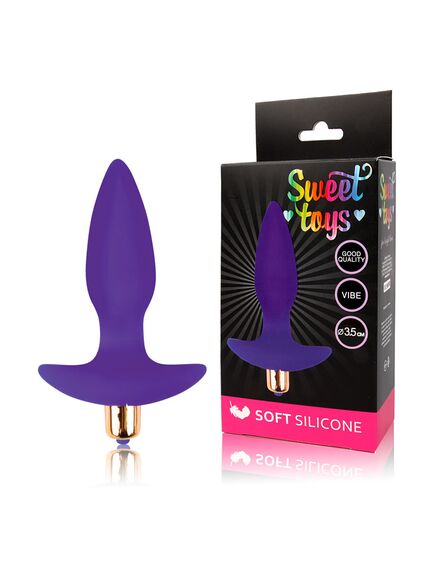 ВТУЛКА АНАЛЬНАЯ с вибрацией, L 105 мм D 35 мм, цвет фиолетовый 