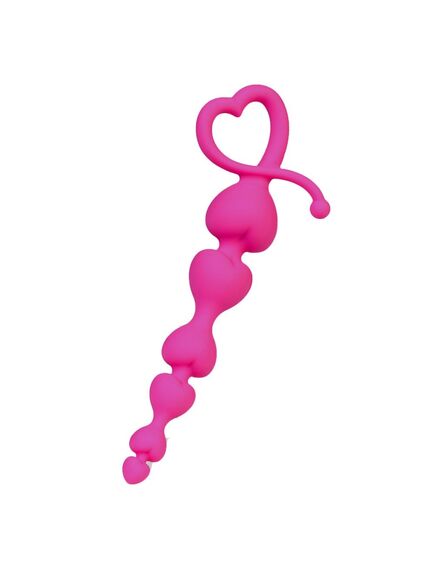 ЦЕПОЧКА АНАЛЬНАЯ цвет розовый, L 145 мм D 11x23x32 мм 