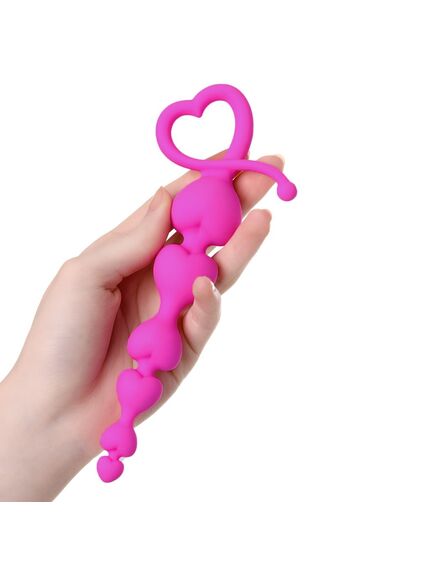 ЦЕПОЧКА АНАЛЬНАЯ цвет розовый, L 145 мм D 11x23x32 мм , изображение 2