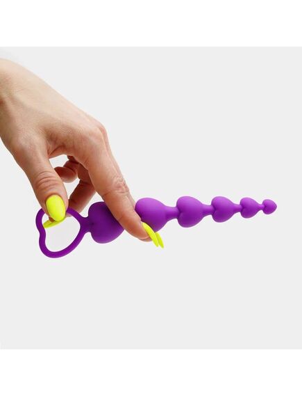 ЦЕПОЧКА АНАЛЬНАЯ цвет фиолетовый, L 145 мм D 11x23x32 мм , изображение 2