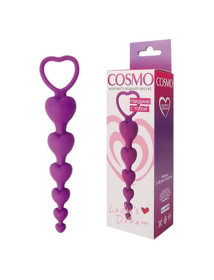 ЦЕПОЧКА АНАЛЬНАЯ цвет фиолетовый, L 145 мм D 11x23x32 мм , изображение 3