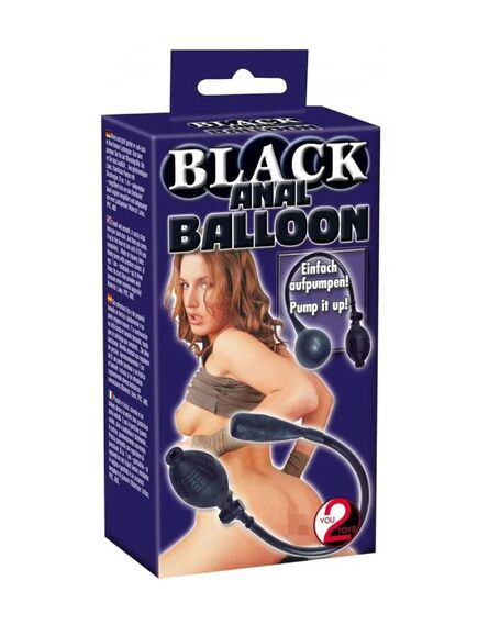 Черный анальный расширитель с грушей "Simply Anal Balloon" , изображение 2