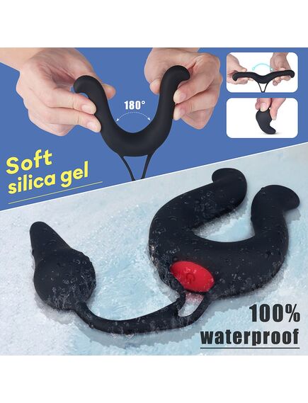 Эрекционное кольцо с анальной пробкой Nicole-rct , изображение 2