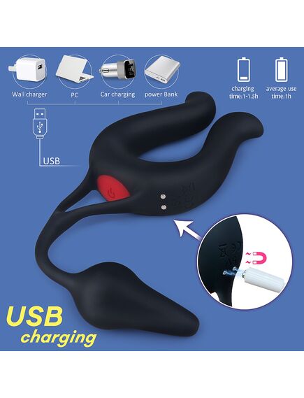 Эрекционное кольцо с анальной пробкой Nicole-rct , изображение 3