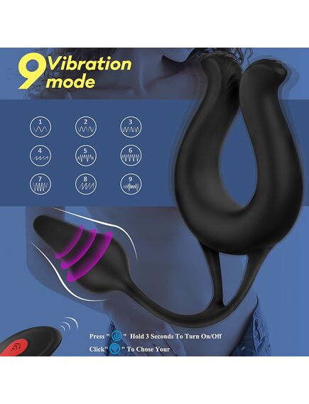 Эрекционное кольцо с анальной пробкой Nicole-rct , изображение 4