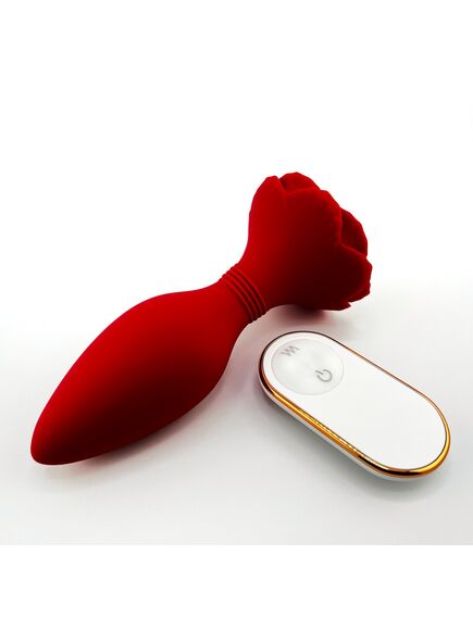 Анальная вибропробка с пультом Mornin Glory RCT Red 