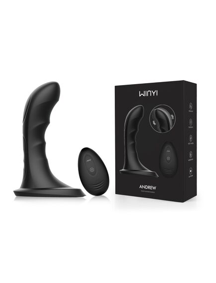 Анальный вибратор с пультом Д/У ANDREW 