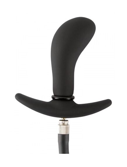 Черная анальная втулка с грушей для накачивания - 8 см. , изображение 3