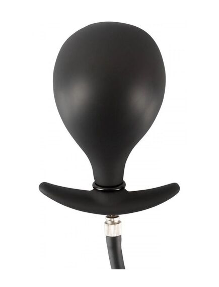 Черная анальная втулка с грушей для накачивания - 8 см. , изображение 4