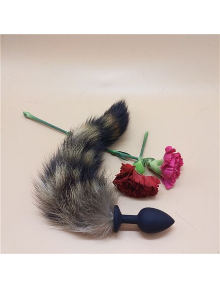 Натуральный хвостик енота, 35см , изображение 2