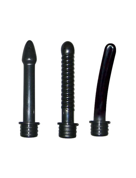 Анальный душ груша с 3 насадками "Bad Kitty" черный , изображение 4