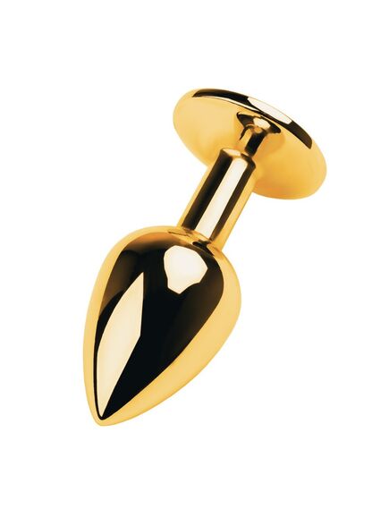 Анальная страза золото метал красная страза 8см/3,4см , изображение 2