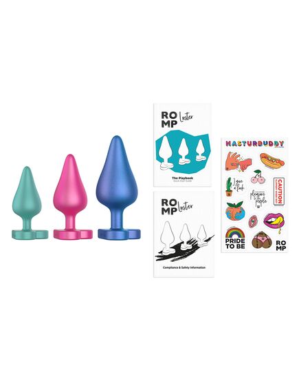 Набор анальных пробок Romp Luster, 3 шт. , изображение 4