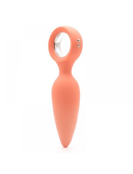 Анальная вибропробка KisToy Orville Orange, диаметр 30мм 