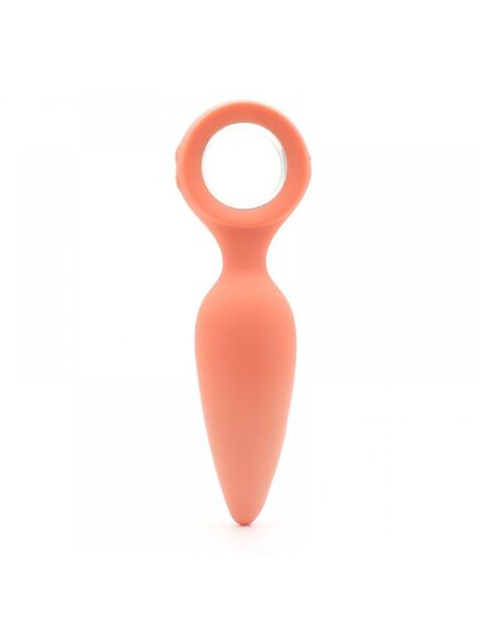 Анальная вибропробка KisToy Orville Orange, диаметр 30мм , изображение 2