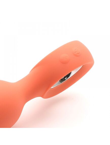 Анальная вибропробка KisToy Orville Orange, диаметр 30мм , изображение 4