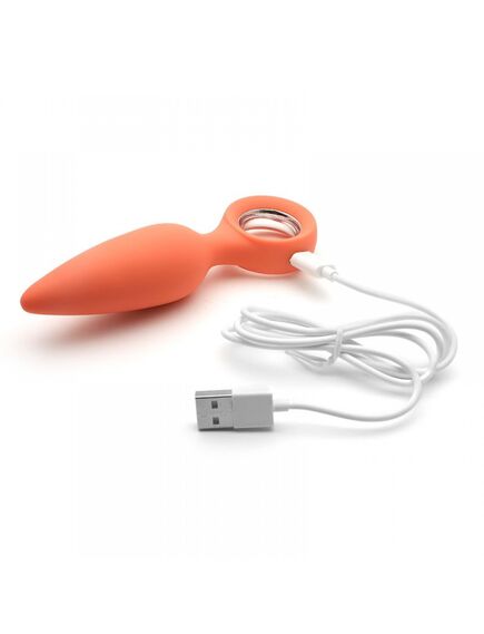 Анальная вибропробка KisToy Orville Orange, диаметр 30мм , изображение 8