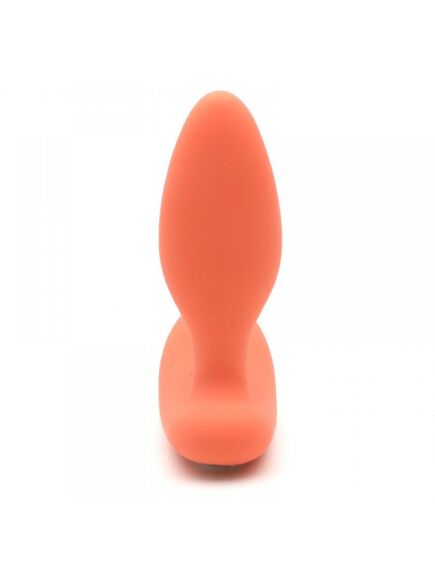 Вибропробка и массажер простаты 2-в-1 KisToy "Gordon Orange" с пультом ДУ, гибкая ножка , изображение 4