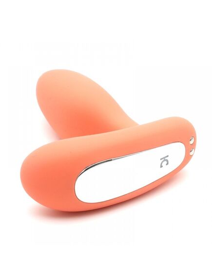 Вибропробка и массажер простаты 2-в-1 KisToy "Gordon Orange" с пультом ДУ, гибкая ножка , изображение 6