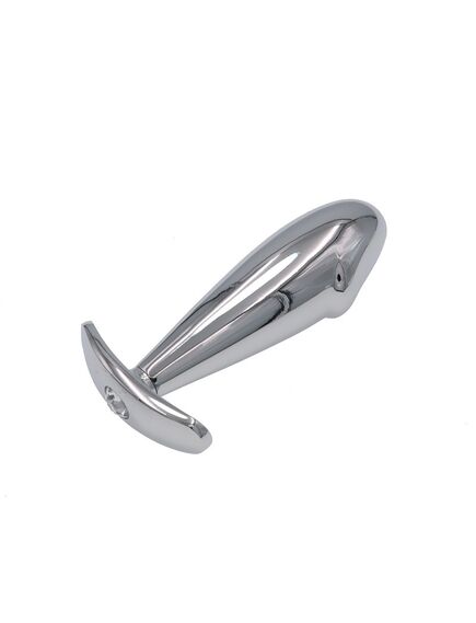 Анальная пробка удлинённая для ношения с прозрачным кристаллом, M , изображение 2