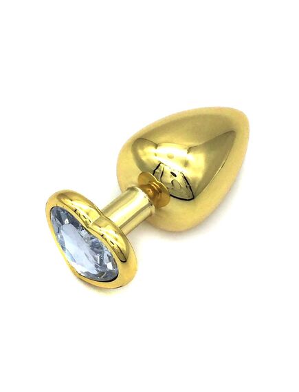Анальная страза золото метал кристальная страза 9,6см/4,2см 