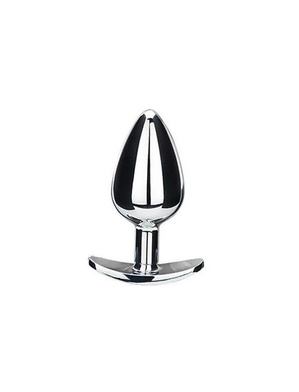 Анальная пробка для ношения серебро метал фиолетовая страза 7,1см/2,7см , изображение 2