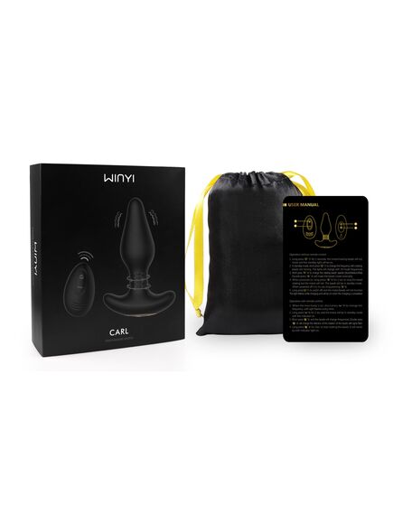 Анальная пробка с риммингом и вибрацией на пульте Д/У CARL , изображение 3