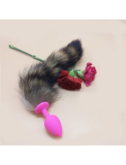 Натуральный хвостик енота, 35см , изображение 2