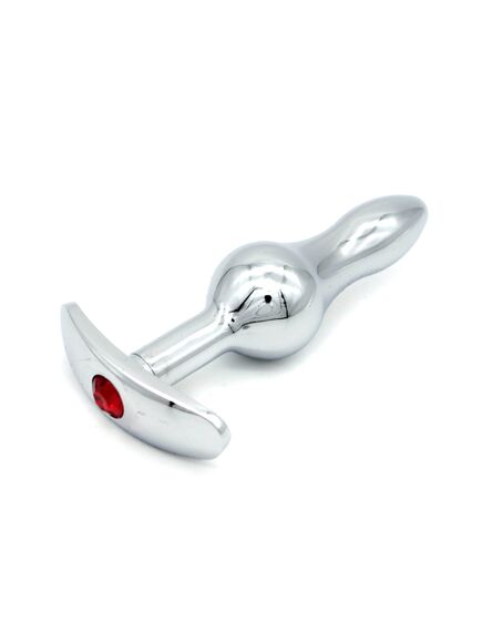 Анальная пробка для ношения с красным кристаллом, M 