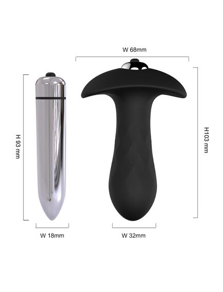 Анальная пробка с вибрацией "Diamond" , изображение 4