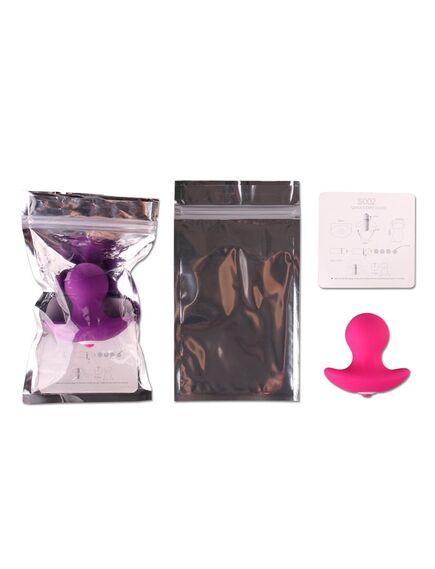 Розовая анальная пробка со съемной вибропулей  "IMAX" , изображение 3