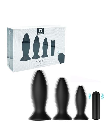 Набор анальных пробок с вибропулей ROAR RCT , изображение 3